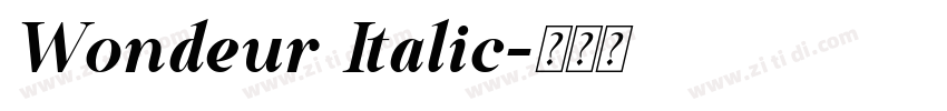 Wondeur Italic字体转换
